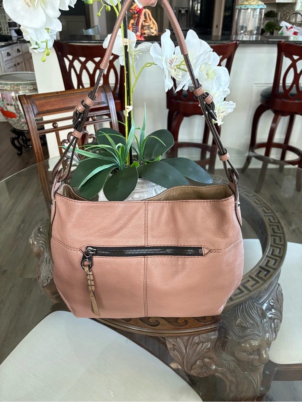 🤍🤍ORYANY JOSIE BLUSH HOBO FRINGE LEATHER SHOULDER BAG!🤍🤍